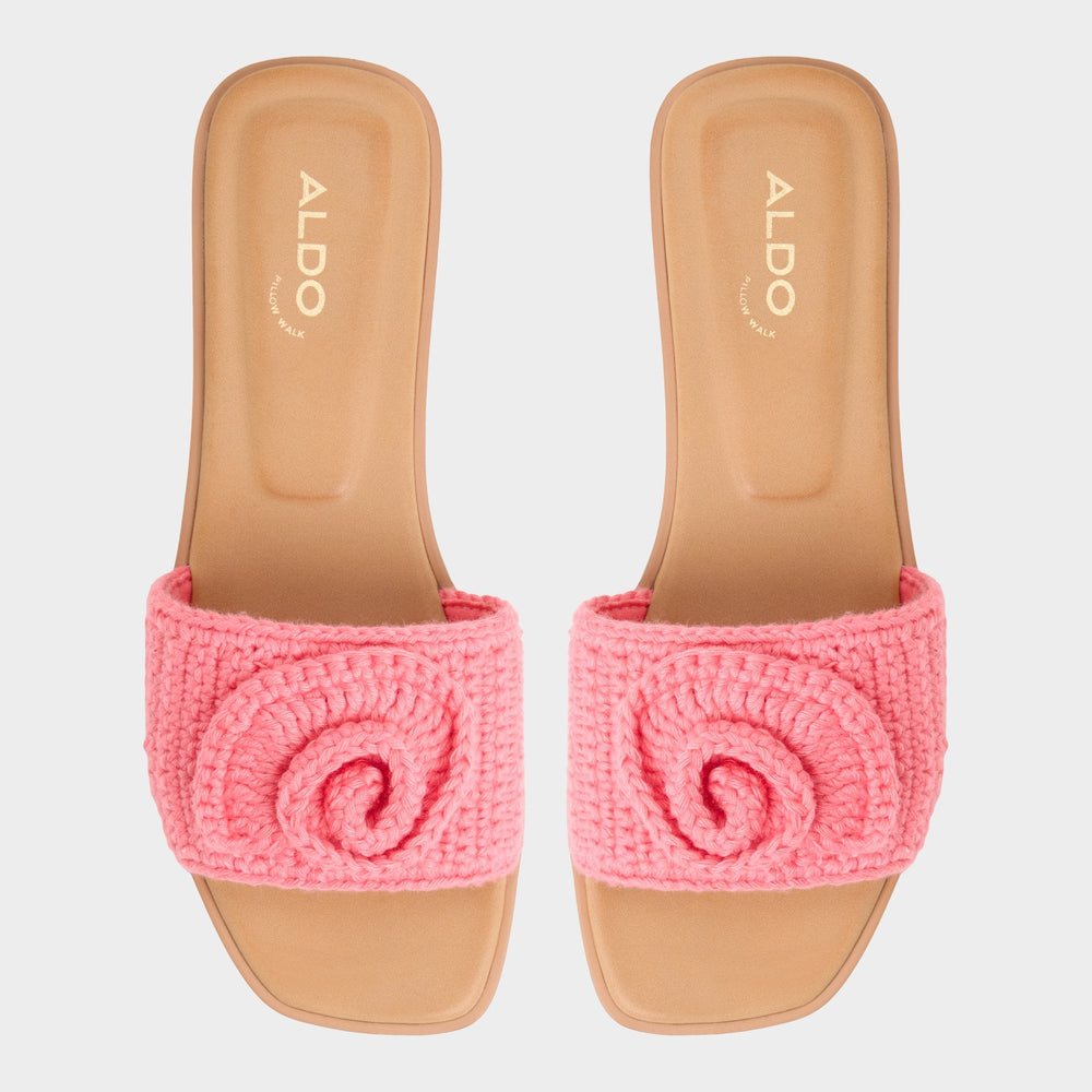 Medium Pink Sabbia Medium Pink Women's Flats - Slide sandal | Aldo