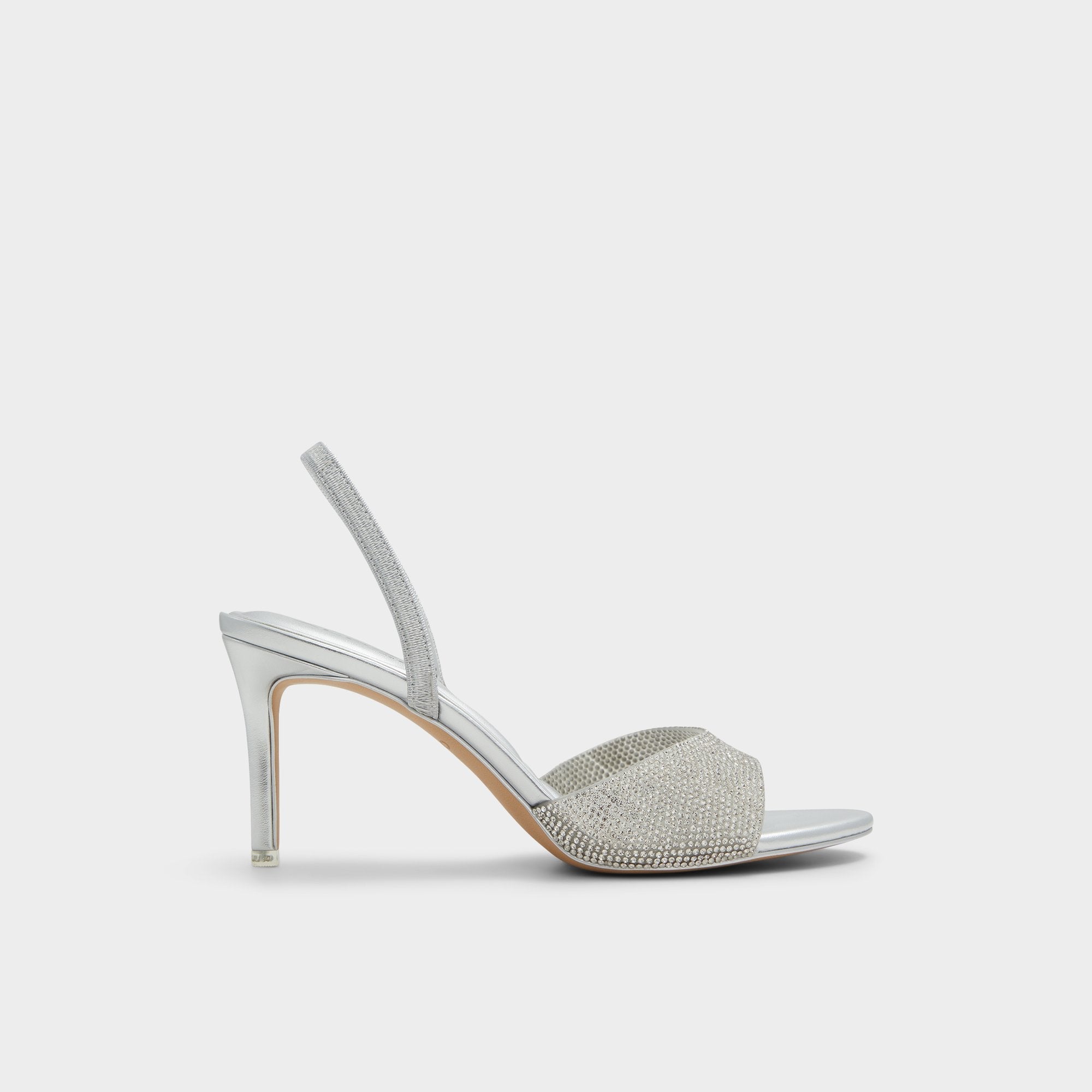 Silver Aitana in Silver - Strappy heeled sandal, Stiletto heel | Aldo