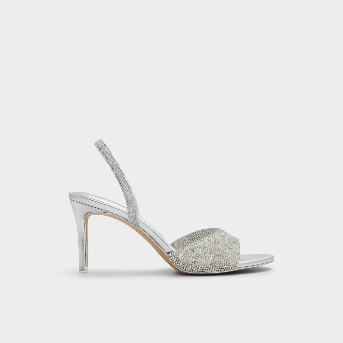 Silver Aitana in Silver - Strappy heeled sandal, Stiletto heel | Aldo