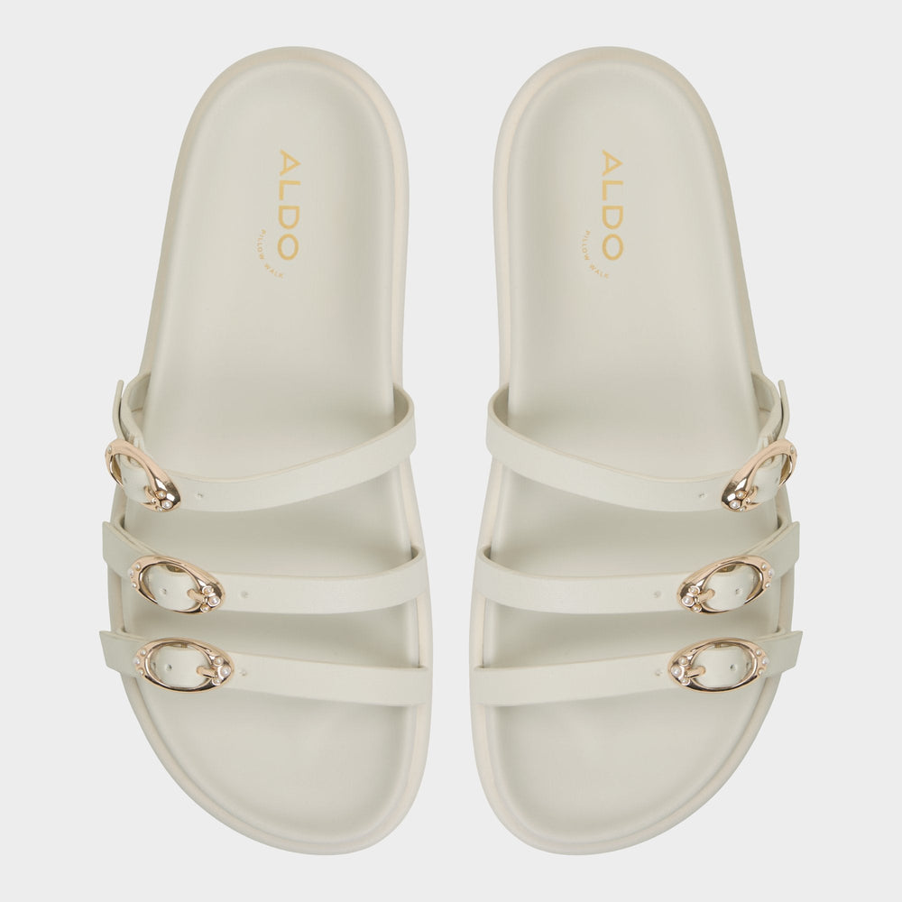 White Zephyra White Women's Footbed sandals - Footbed sandal, Footbed sandal | Aldo