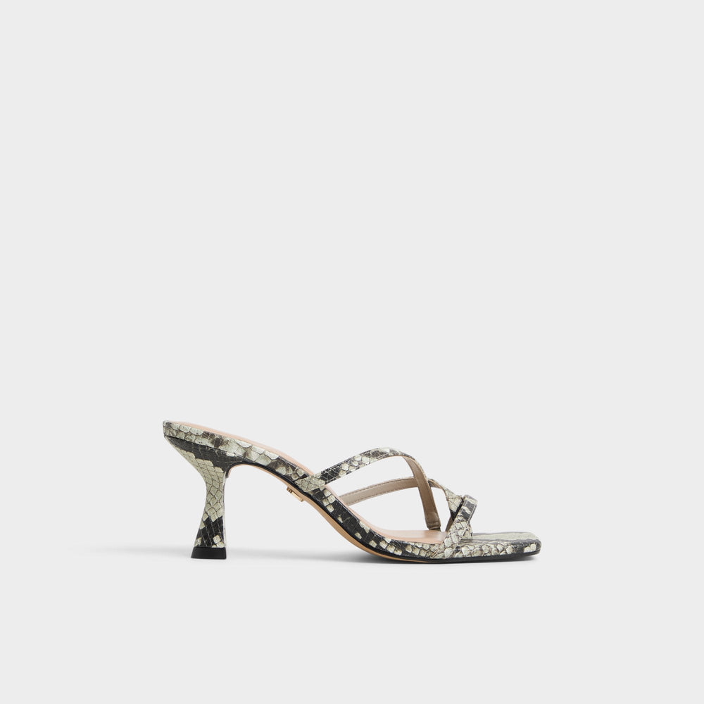 White/Black Calypsa White/Black Women's Animal Prints - Strappy heeled sandal | Aldo