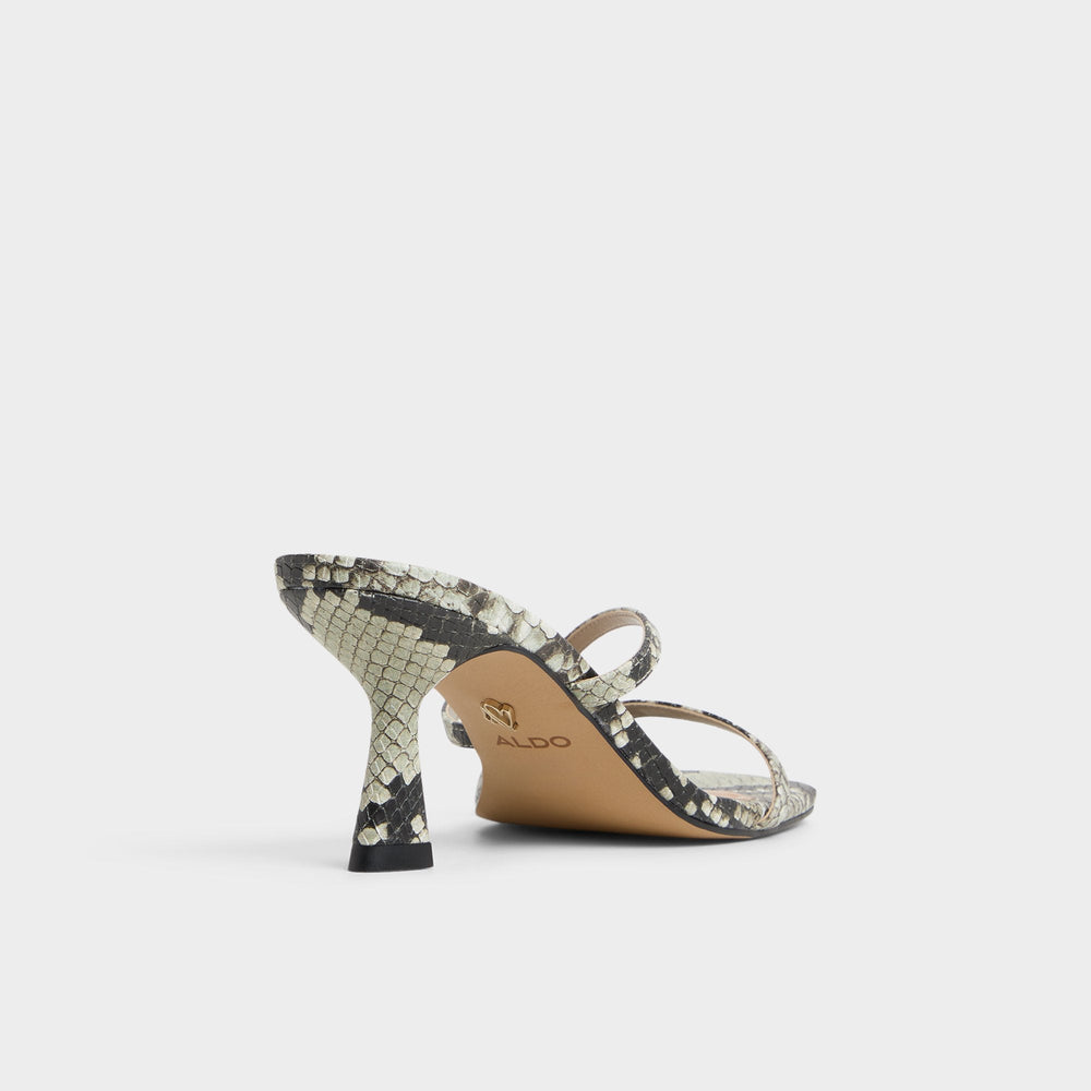White/Black Calypsa White/Black Women's Animal Prints - Strappy heeled sandal | Aldo