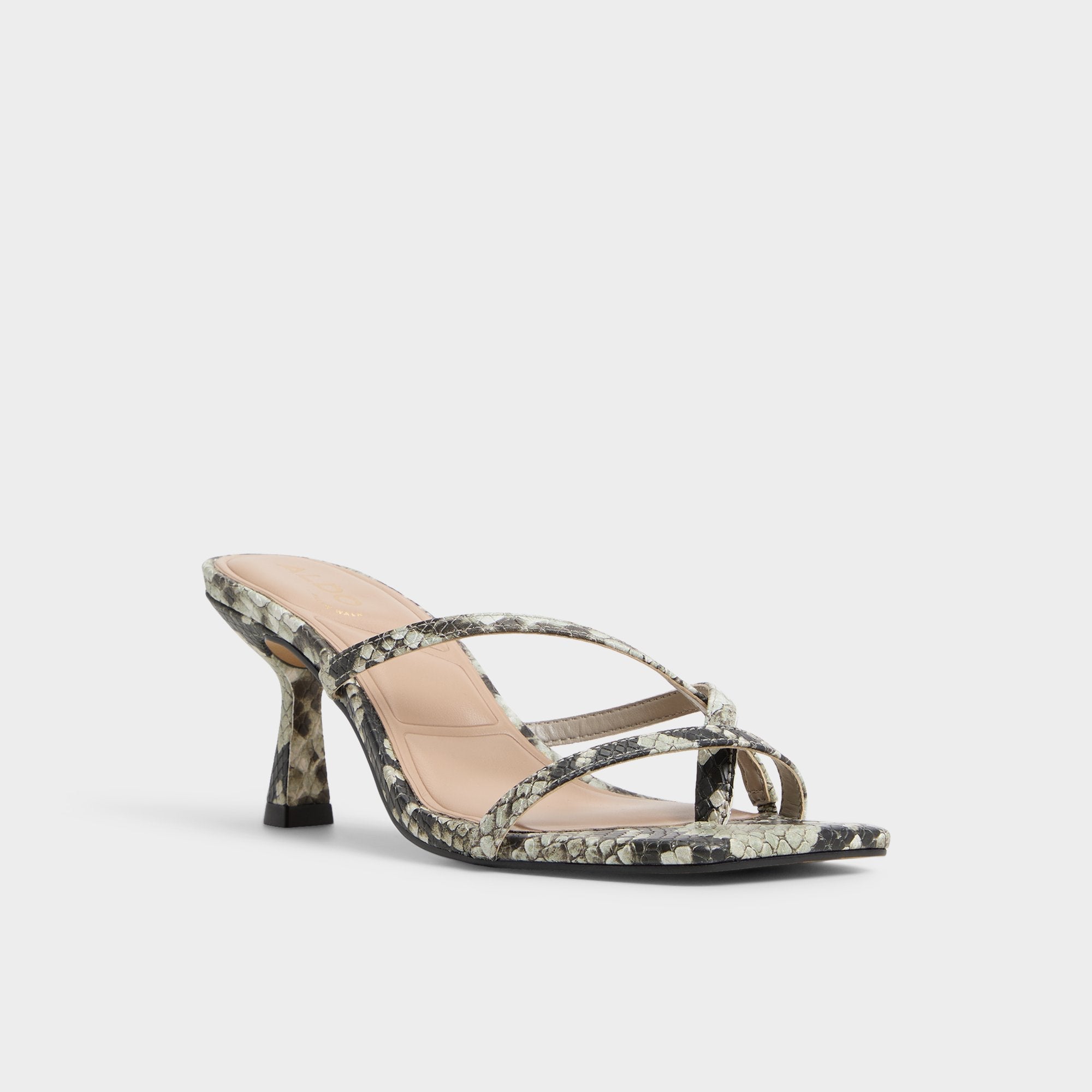 White/Black Calypsa White/Black Women's Animal Prints - Strappy heeled sandal | Aldo