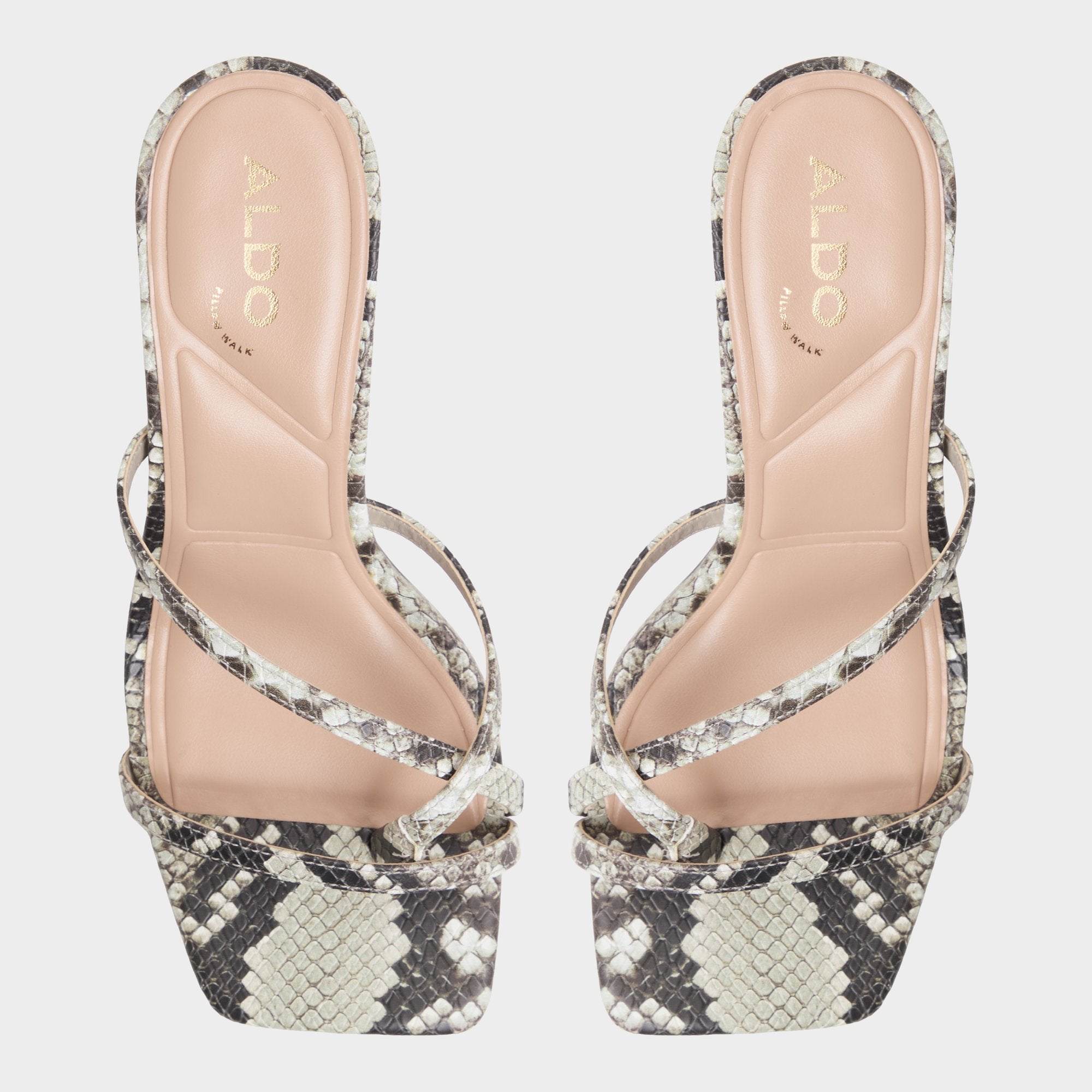 White/Black Calypsa White/Black Women's Animal Prints - Strappy heeled sandal | Aldo