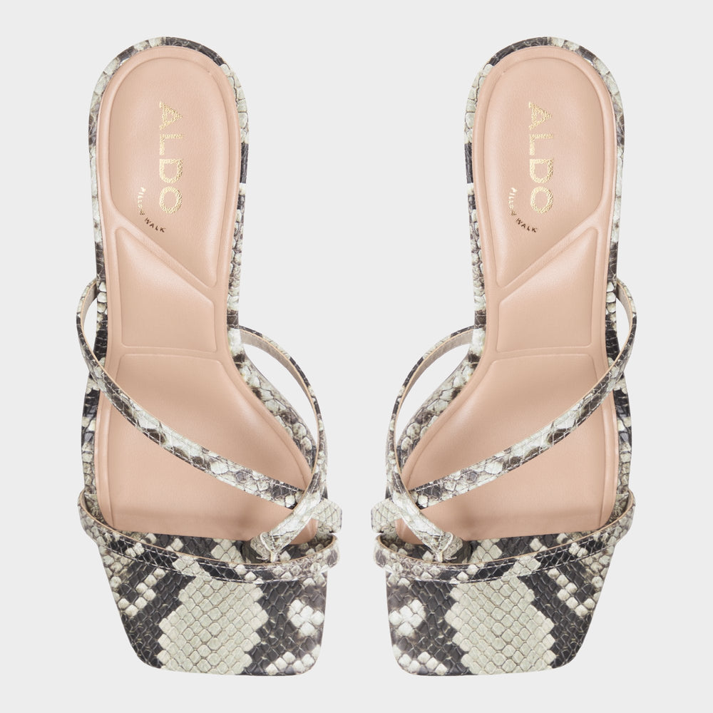White/Black Calypsa White/Black Women's Animal Prints - Strappy heeled sandal | Aldo