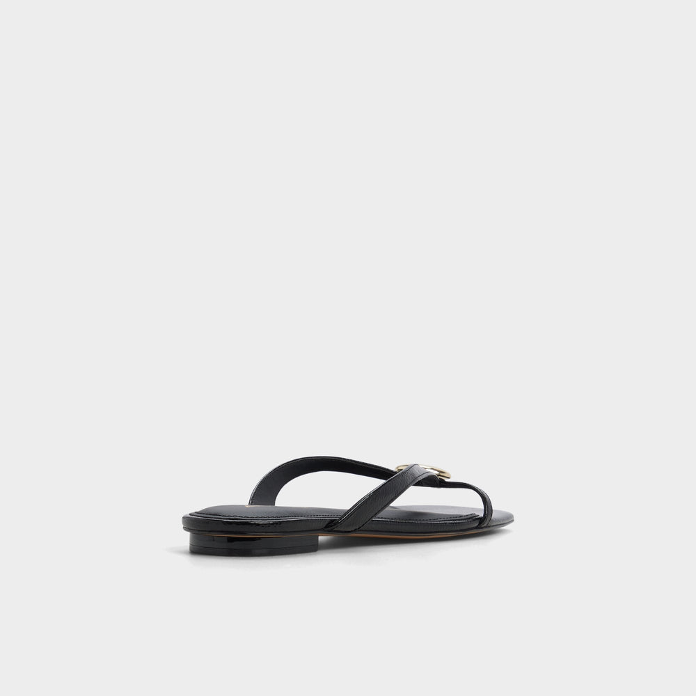 Black Iliria Black Women's Flats - Slide sandal | Aldo