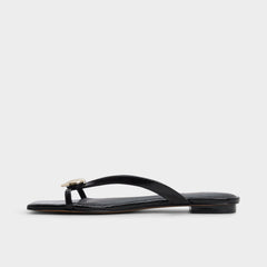 Black Iliria Black Women's Flats - Slide sandal | Aldo