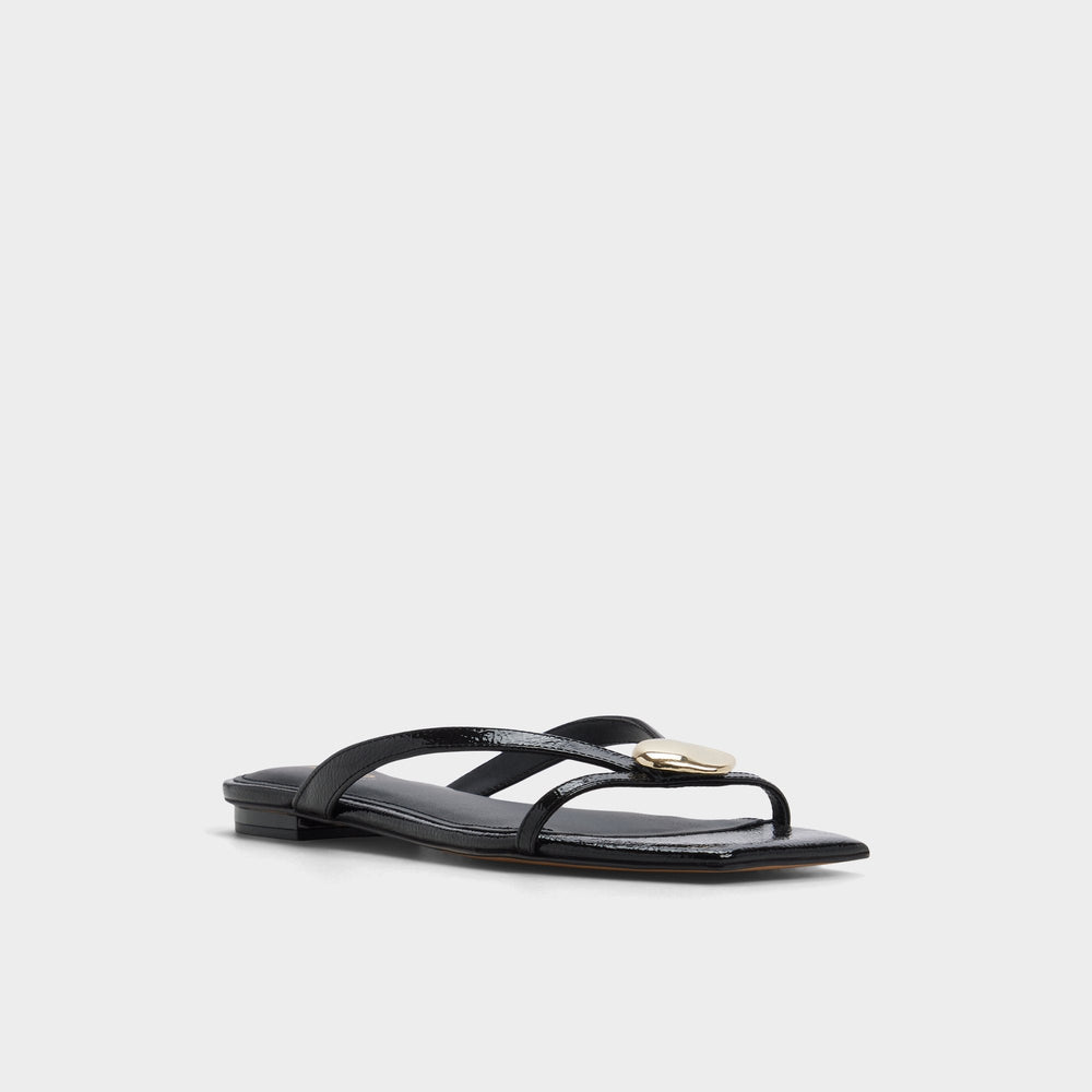 Black Iliria Black Women's Flats - Slide sandal | Aldo