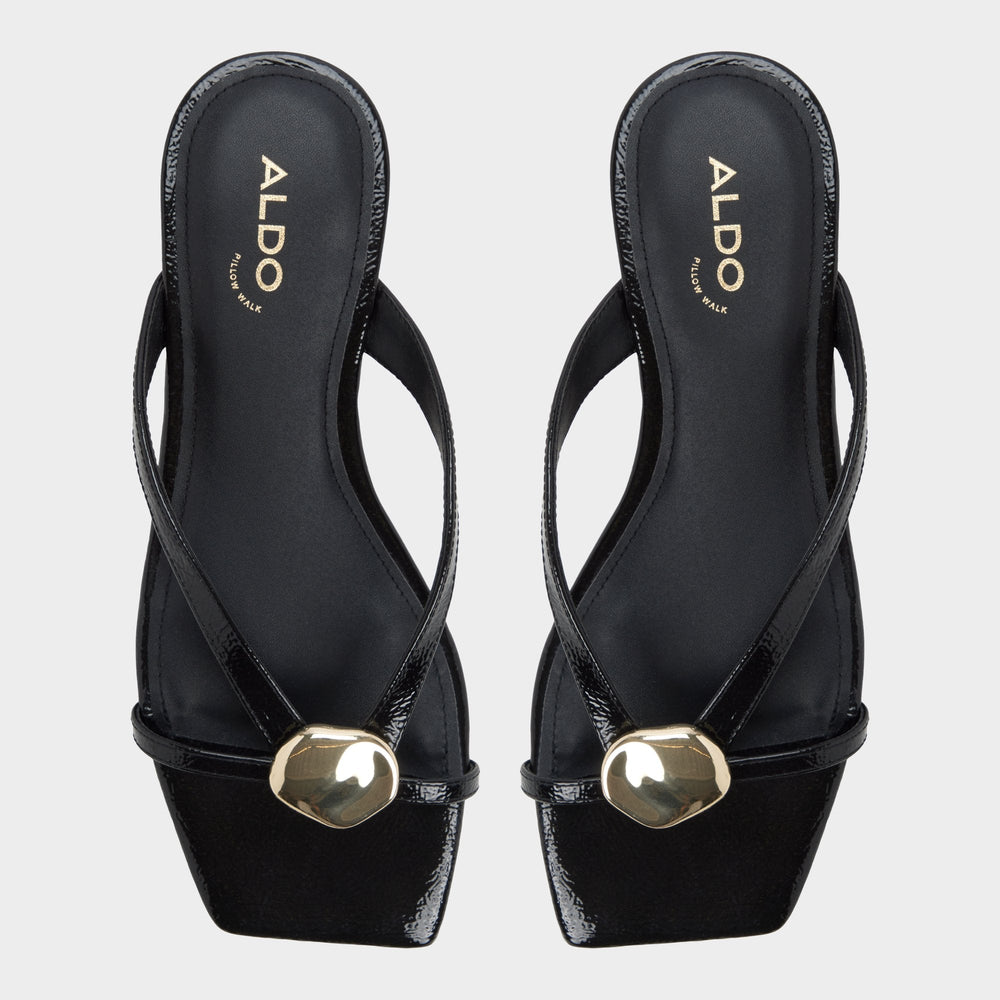 Black Iliria Black Women's Flats - Slide sandal | Aldo