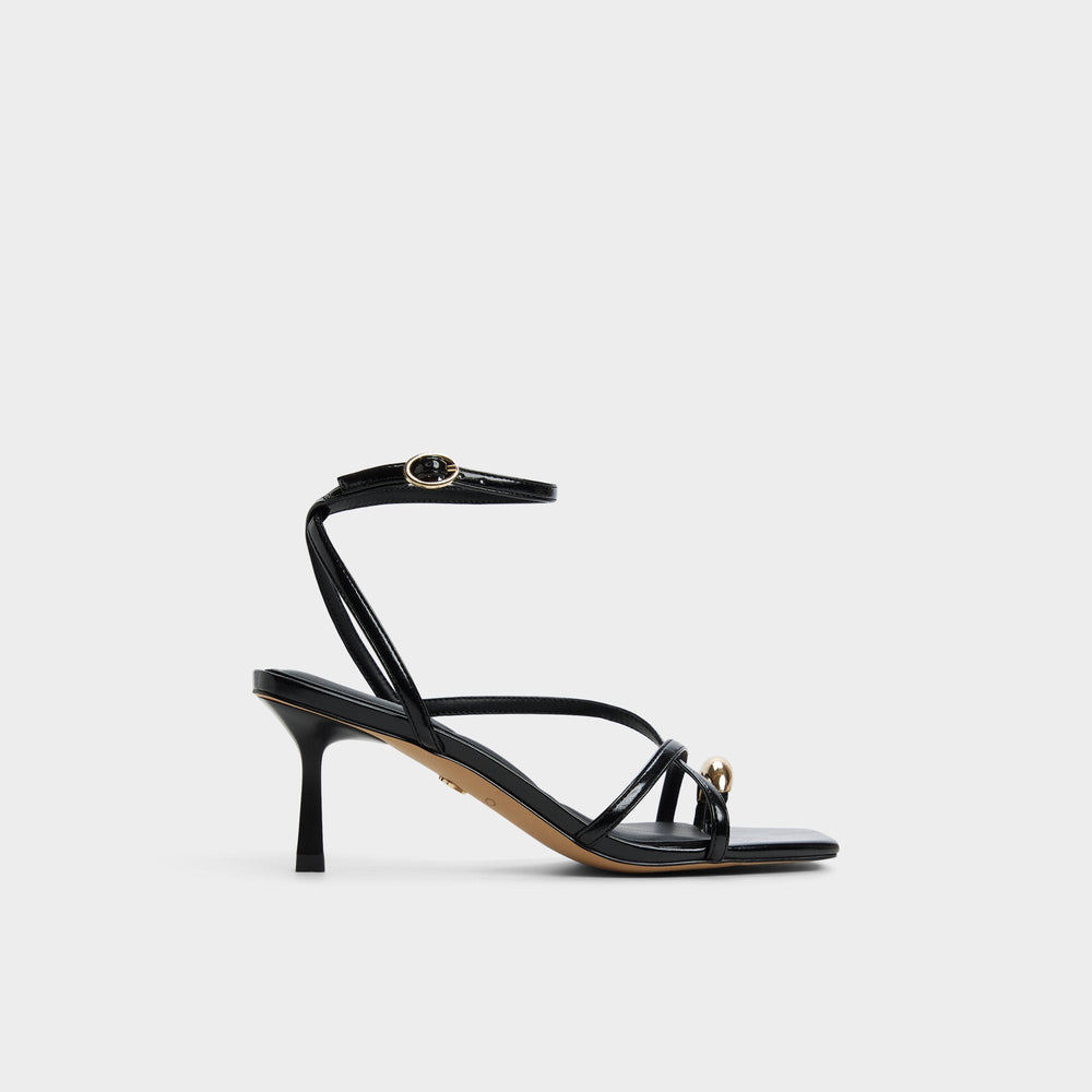 Black Elodiah Black Women's Travel essentials - Strappy heeled sandal, Stiletto heel | Aldo