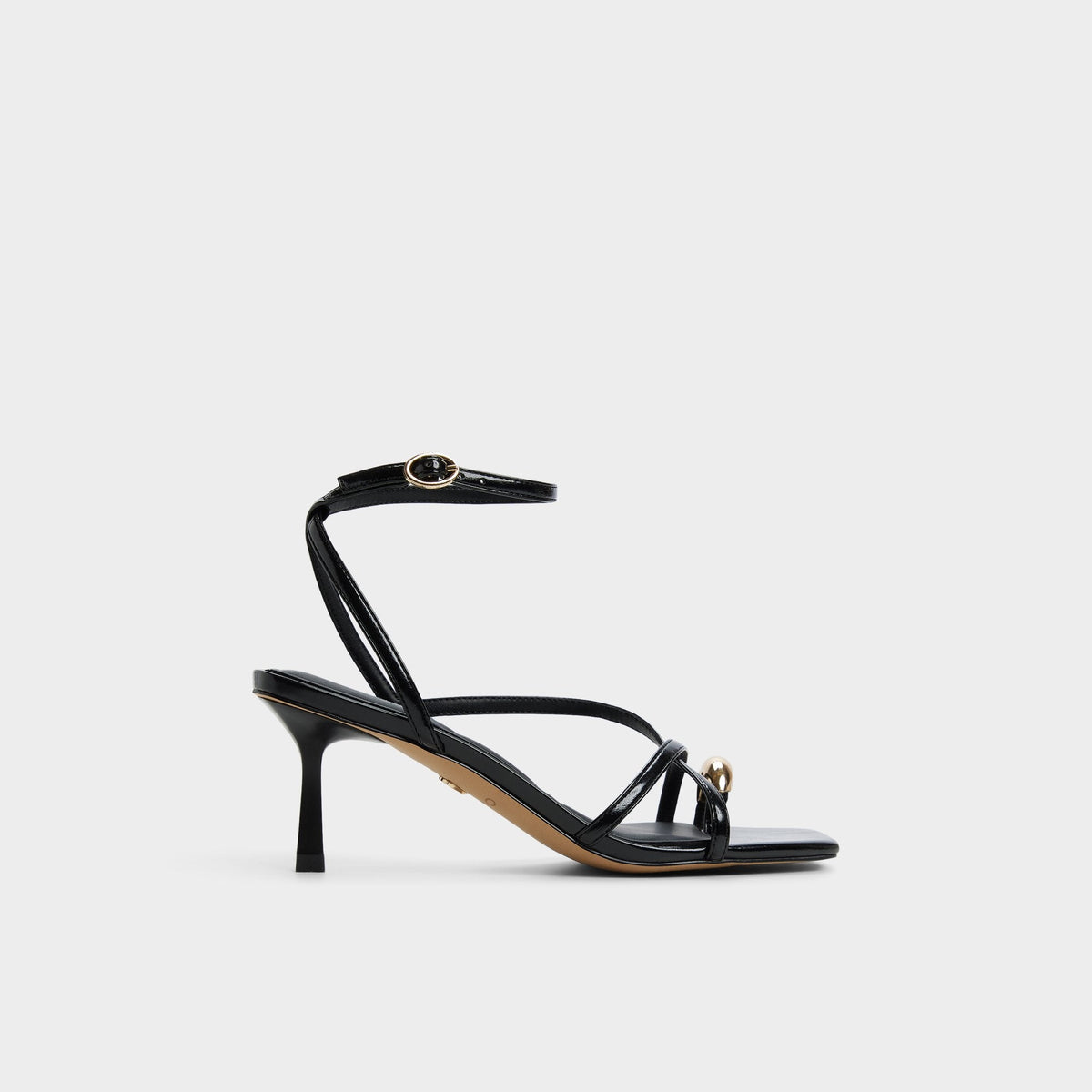 Black Elodiah Black Women's Travel essentials - Strappy heeled sandal, Stiletto heel | Aldo