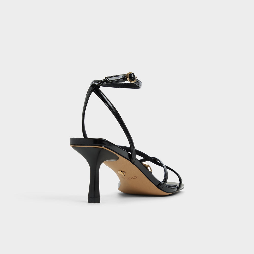 Black Elodiah Black Women's Travel essentials - Strappy heeled sandal, Stiletto heel | Aldo
