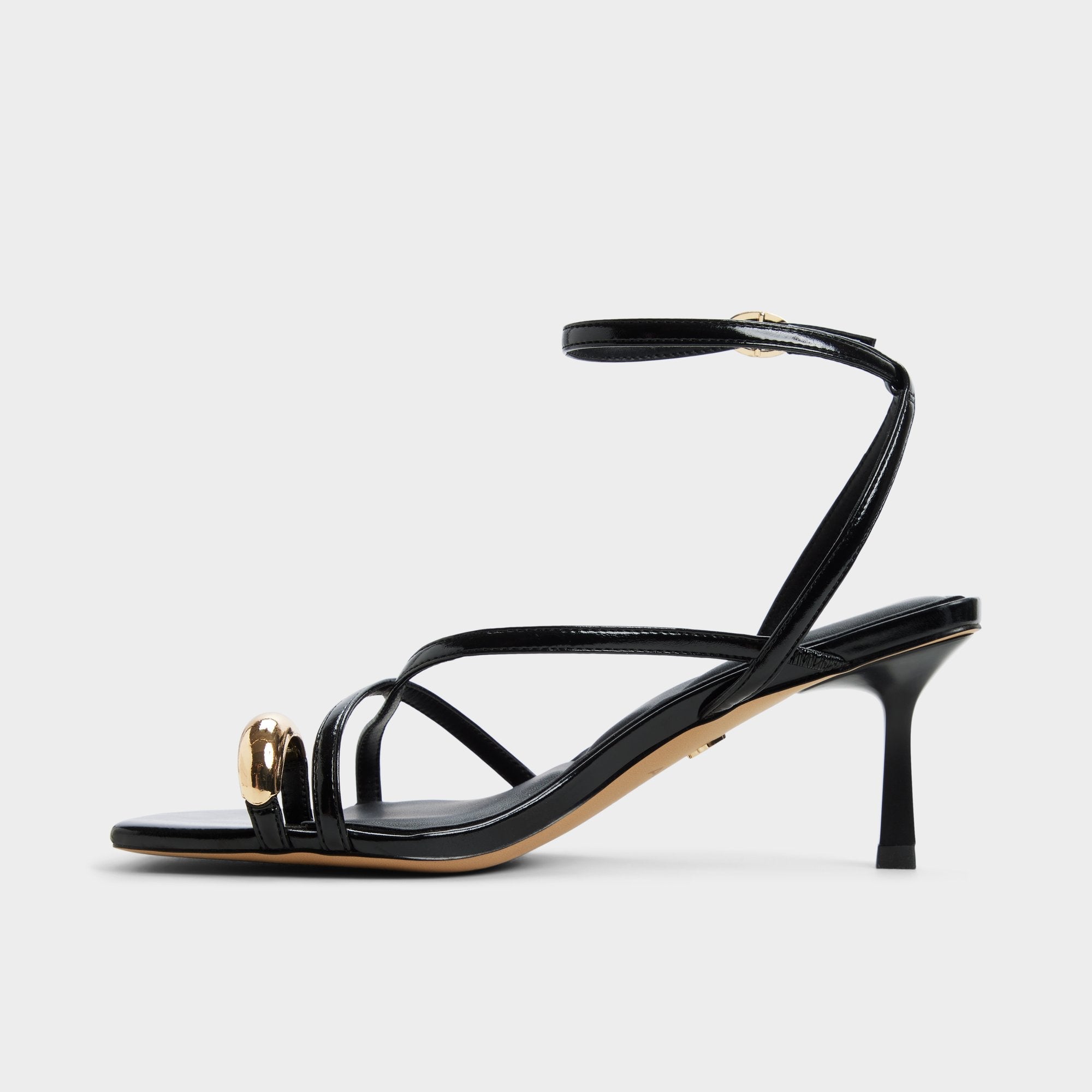 Black Elodiah Black Women's Travel essentials - Strappy heeled sandal, Stiletto heel | Aldo