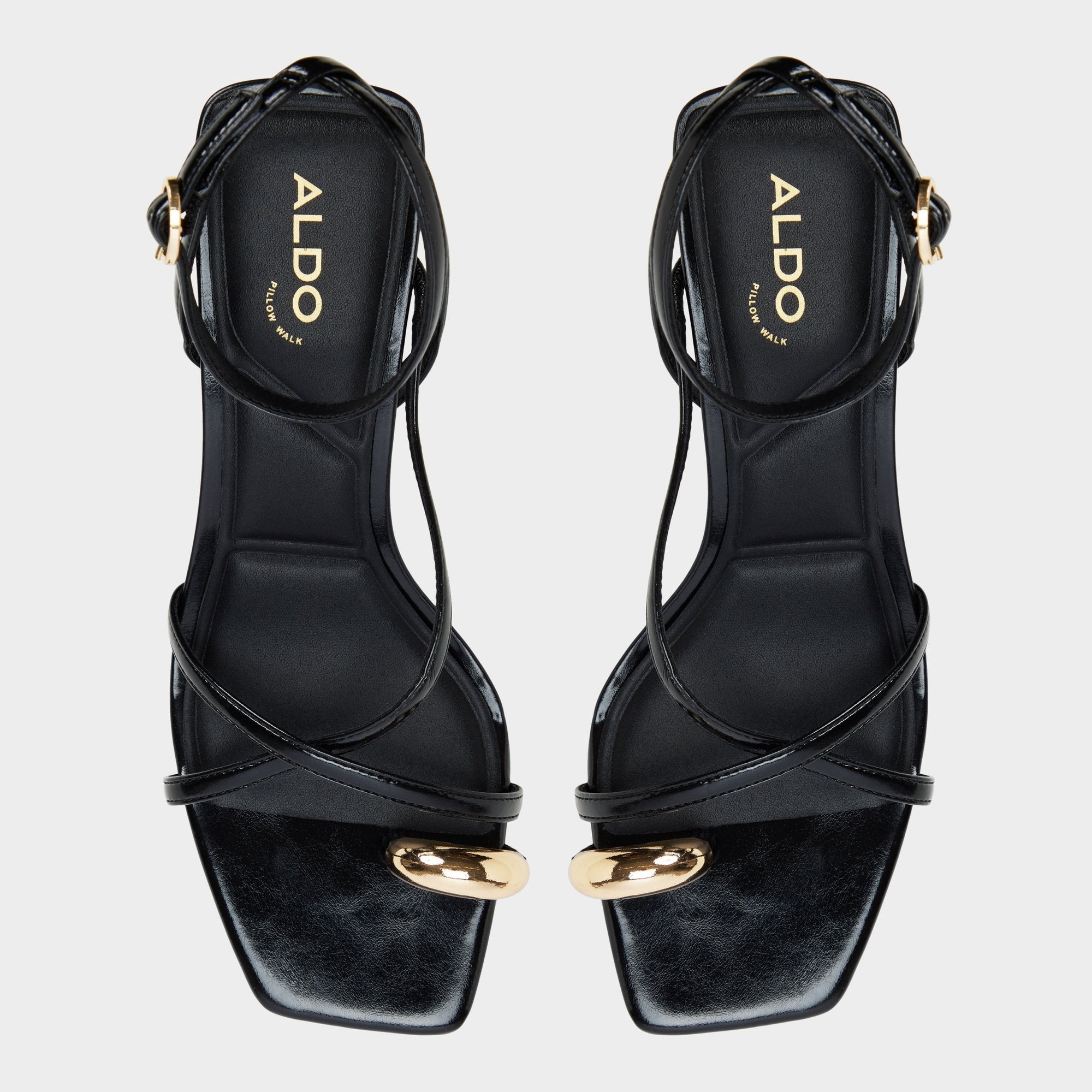 Black Elodiah Black Women's Travel essentials - Strappy heeled sandal, Stiletto heel | Aldo