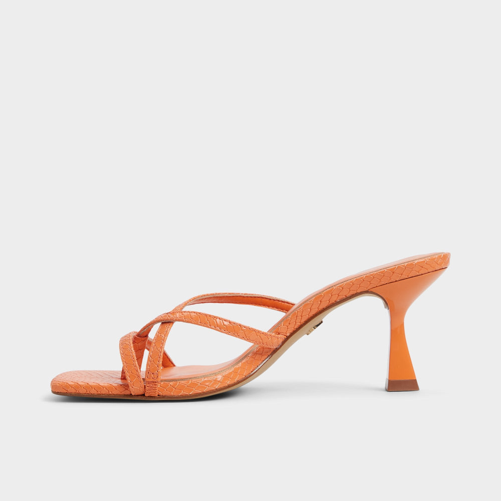 Medium Orange Calypsa Medium Orange Women's Heeled mules - Strappy heeled sandal | Aldo