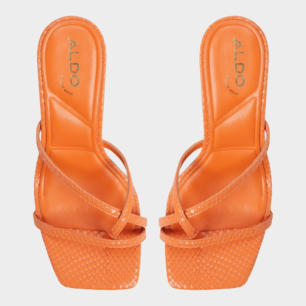 Medium Orange Calypsa Medium Orange Women's Heeled mules - Strappy heeled sandal | Aldo