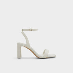 White/Bone Aurorai White/Bone Women's Strappy sandals - Strappy heeled sandal, Block heel | Aldo