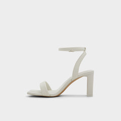 White/Bone Aurorai White/Bone Women's Strappy sandals - Strappy heeled sandal, Block heel | Aldo