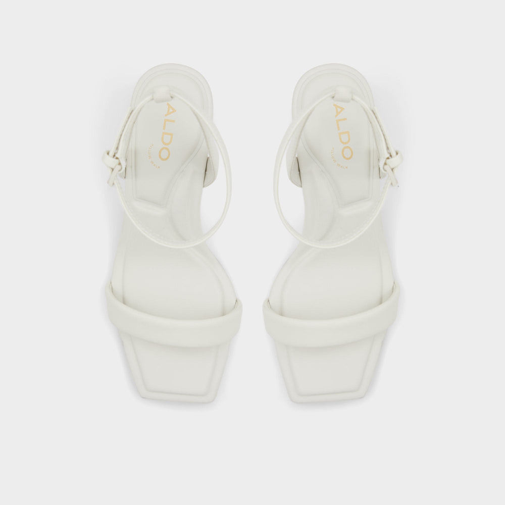 White/Bone Aurorai White/Bone Women's Strappy sandals - Strappy heeled sandal, Block heel | Aldo