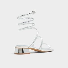 Silver Spinna in Silver - Strappy sandal, Block heel | Aldo