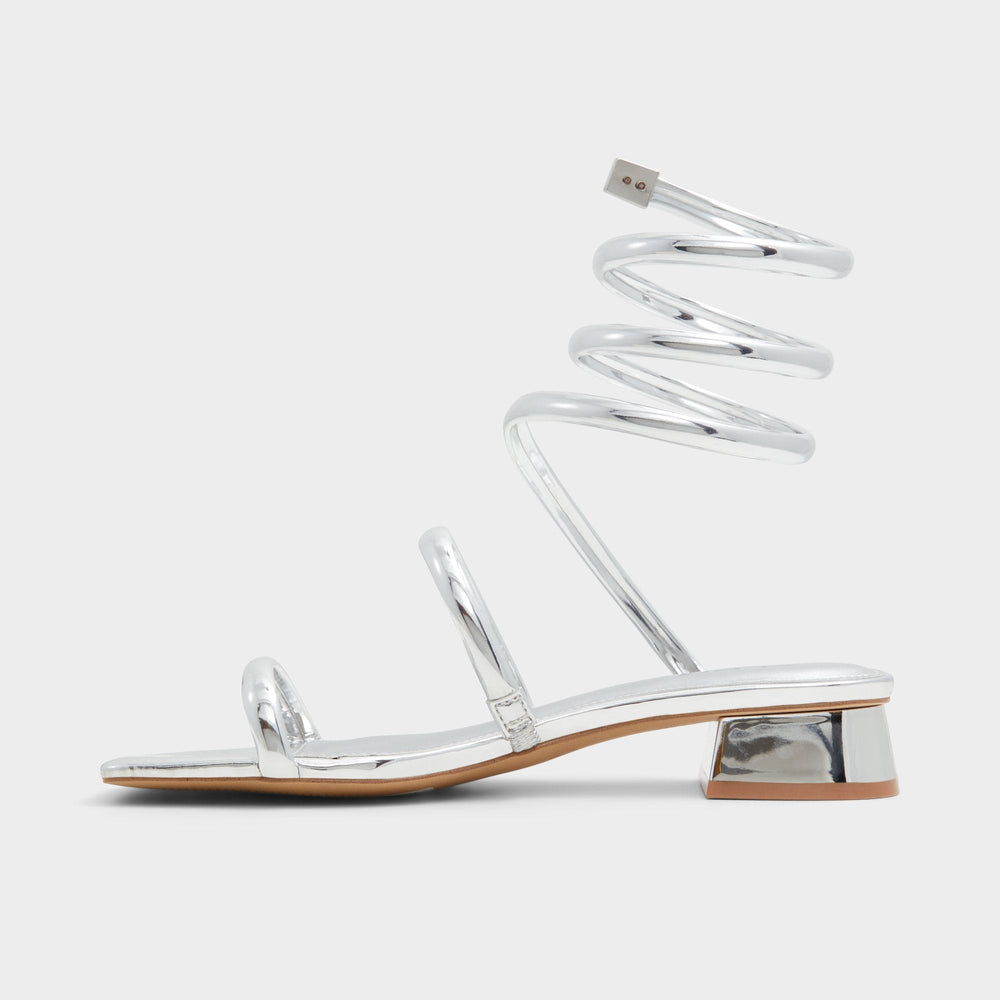 Silver Spinna in Silver - Strappy sandal, Block heel | Aldo