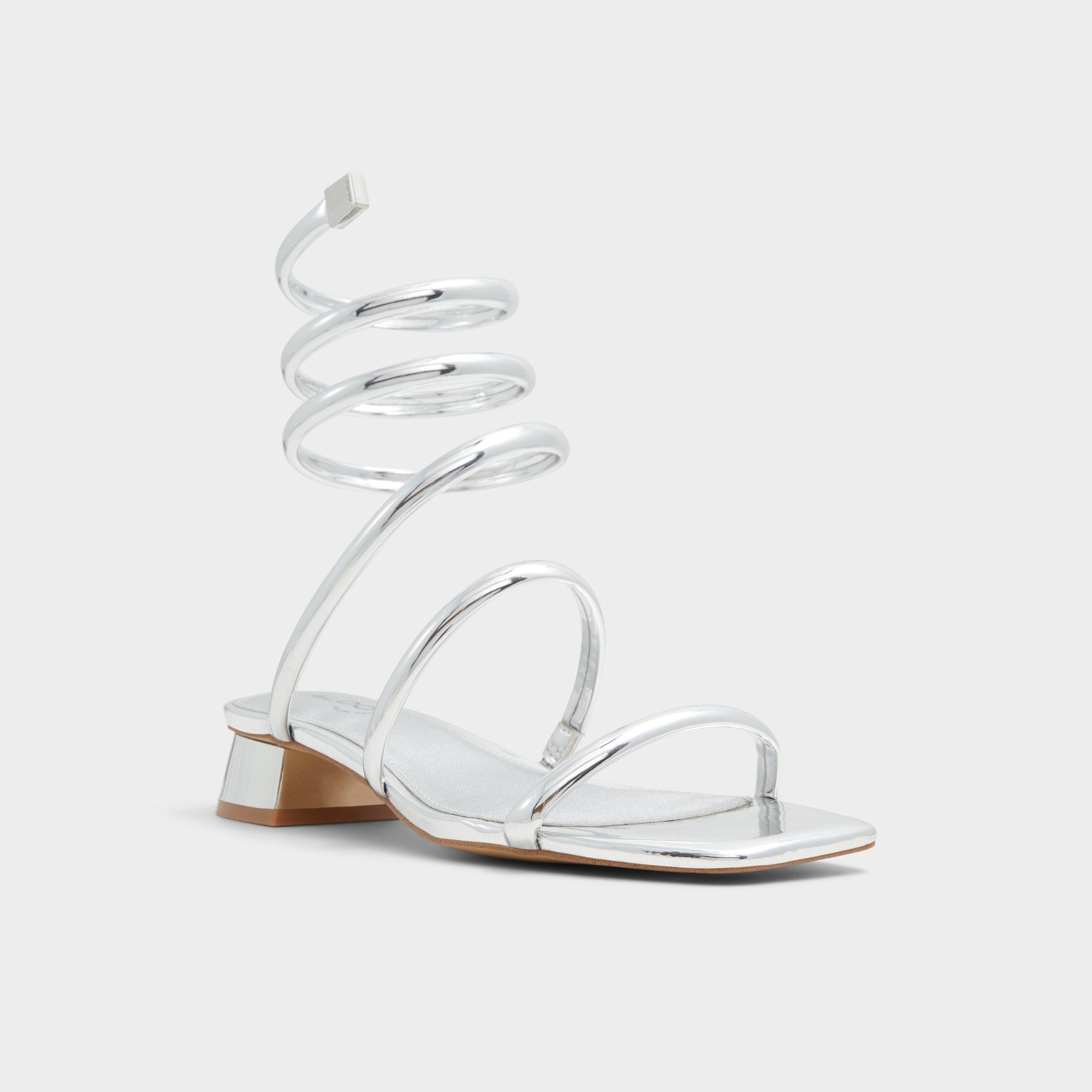Silver Spinna in Silver - Strappy sandal, Block heel | Aldo