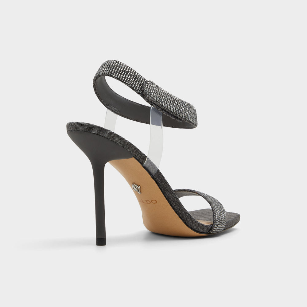 Dark Grey Rosy Dark Grey Women's Strappy sandals - Strappy heeled sandal | Aldo