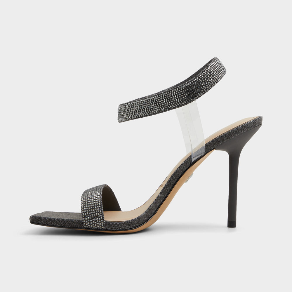 Dark Grey Rosy Dark Grey Women's Strappy sandals - Strappy heeled sandal | Aldo