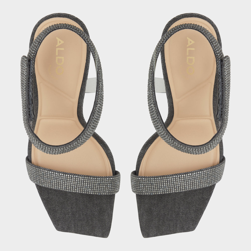 Dark Grey Rosy Dark Grey Women's Strappy sandals - Strappy heeled sandal | Aldo