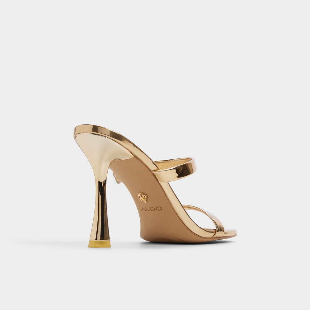 Gold Evalyn in Gold - Strappy heeled sandal, Stiletto heel | Aldo