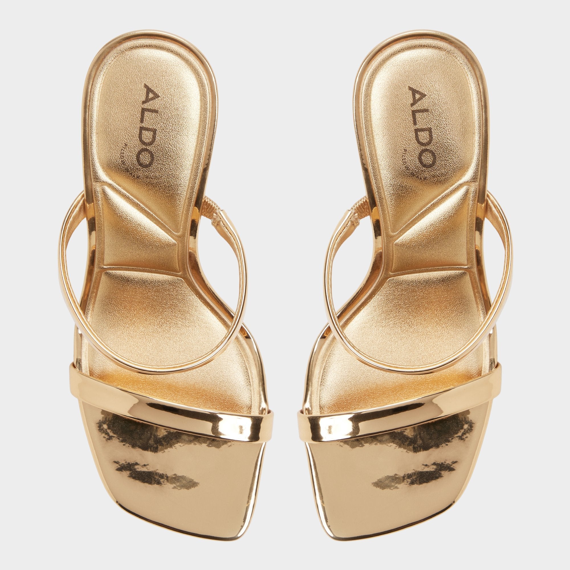 Gold Evalyn in Gold - Strappy heeled sandal, Stiletto heel | Aldo