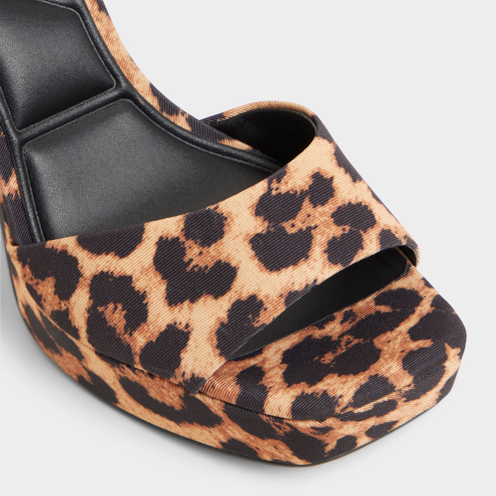 Brown Multi Chicgleam Brown Multi Women's Strappy sandals - Strappy heeled sandal, Platform | Aldo