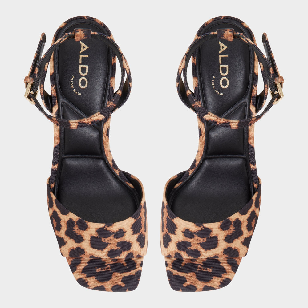 Brown Multi Chicgleam Brown Multi Women's Strappy sandals - Strappy heeled sandal, Platform | Aldo