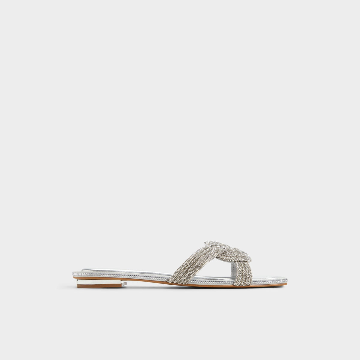 Silver Karlina Silver Women's Iridescent metallics - Slide sandal | Aldo