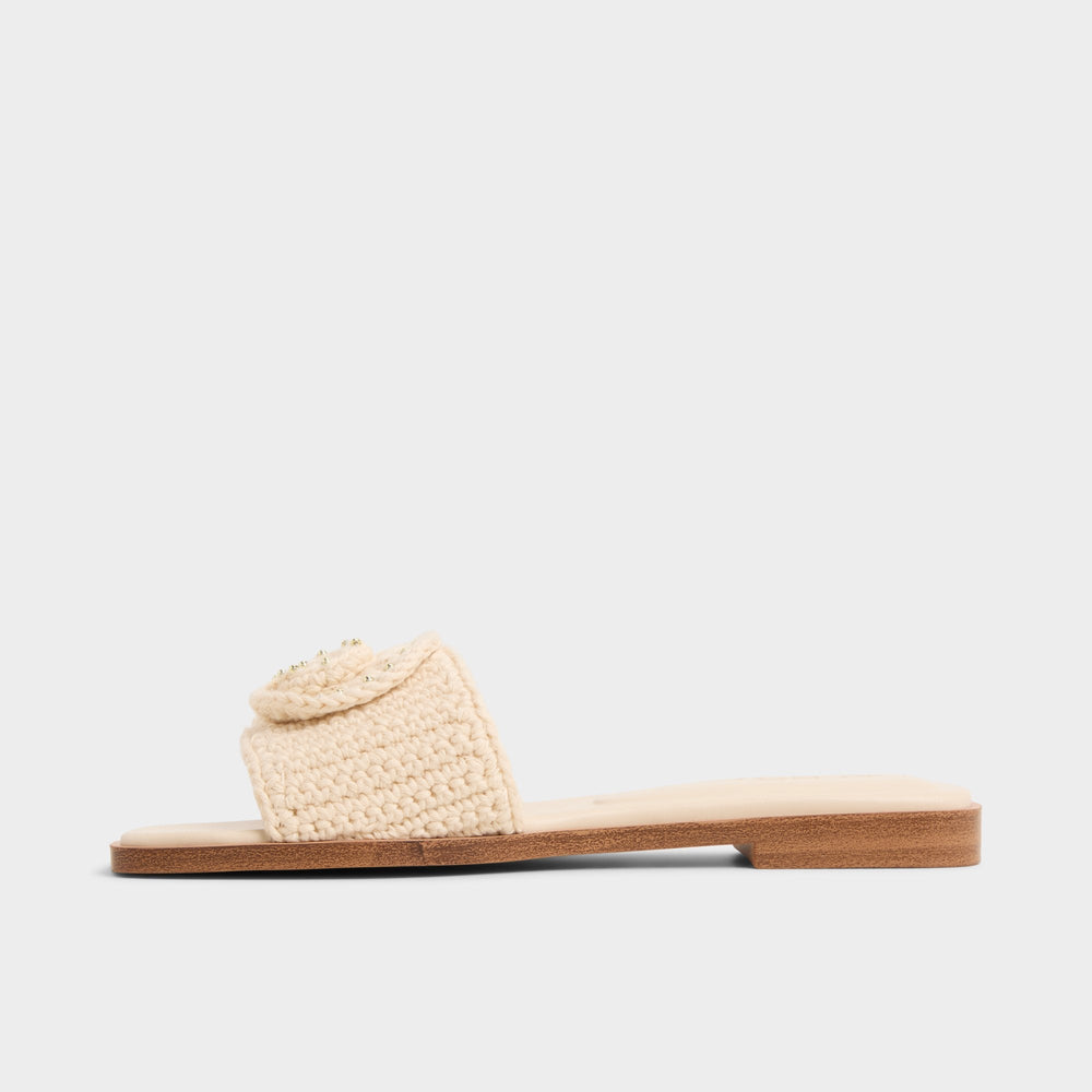Light beige Sabbia Light Beige Women's Flats - Slide sandal | Aldo