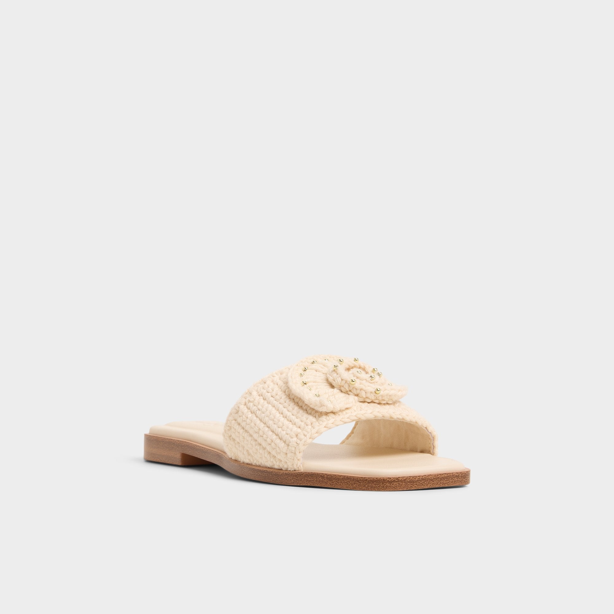 Light beige Sabbia Light Beige Women's Flats - Slide sandal | Aldo