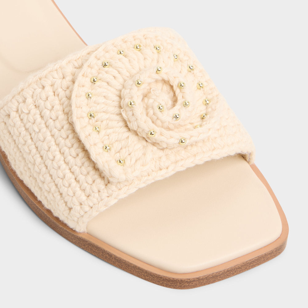 Light beige Sabbia Light Beige Women's Flats - Slide sandal | Aldo