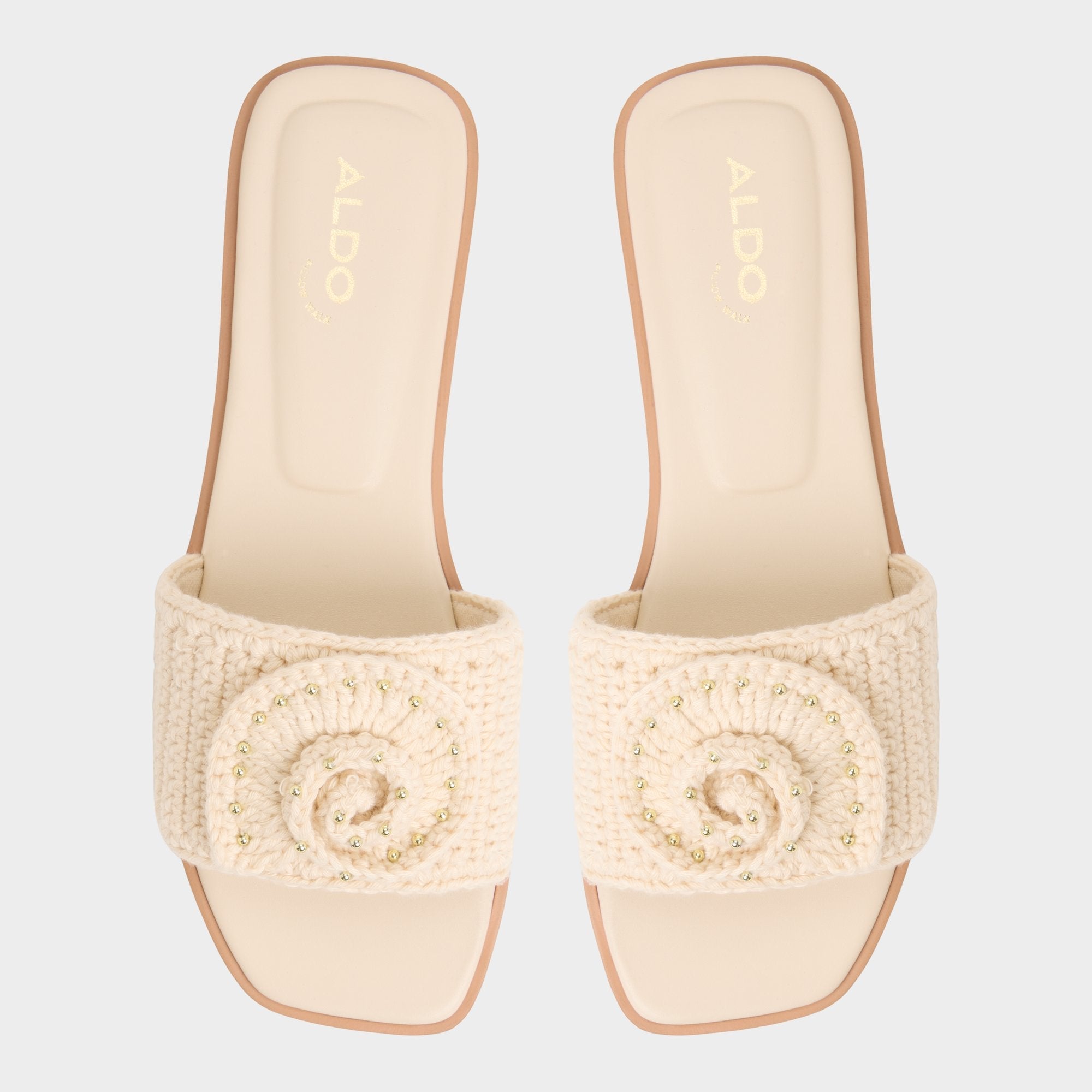 Light beige Sabbia Light Beige Women's Flats - Slide sandal | Aldo