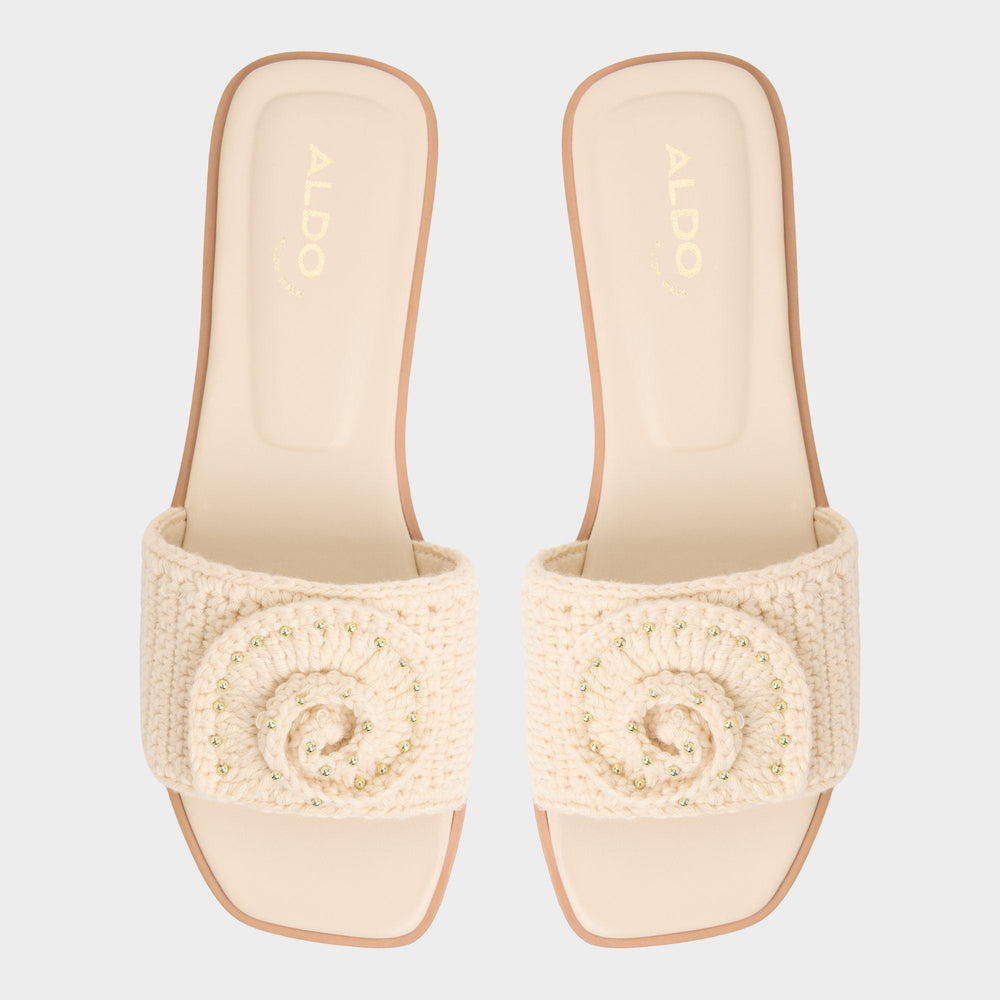Light beige Sabbia Light Beige Women's Flats - Slide sandal | Aldo