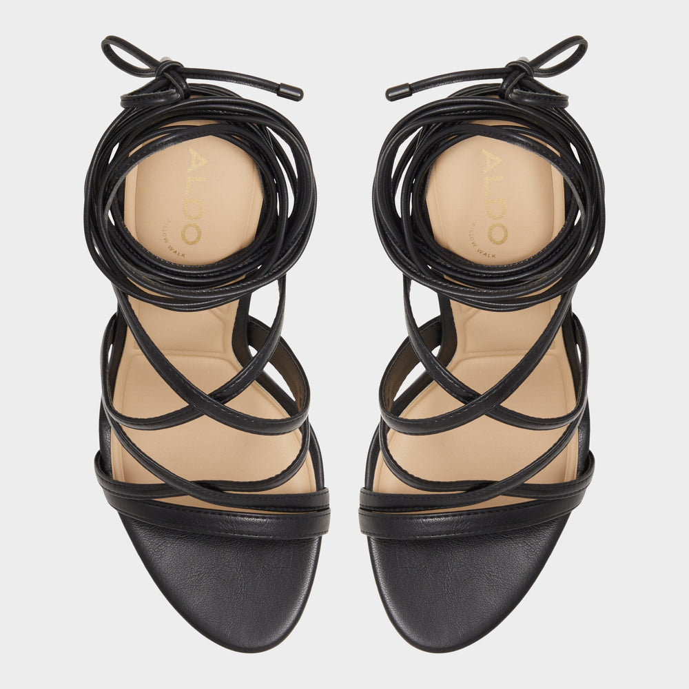 Black Marylou Black Women's Strappy sandals - Strappy heeled sandal | Aldo