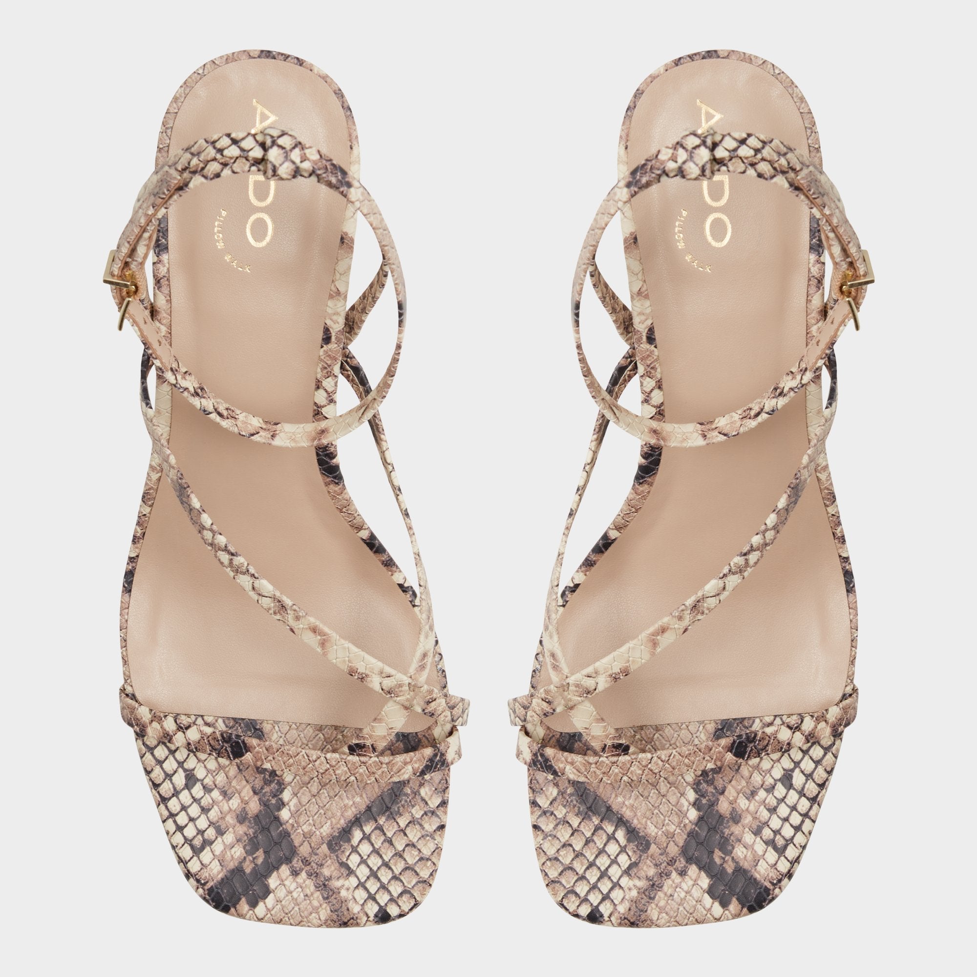 Brown Overflow Adrauder in Brown Overflow 13801090 - Strappy block heeled sandal, Block heel | Aldo