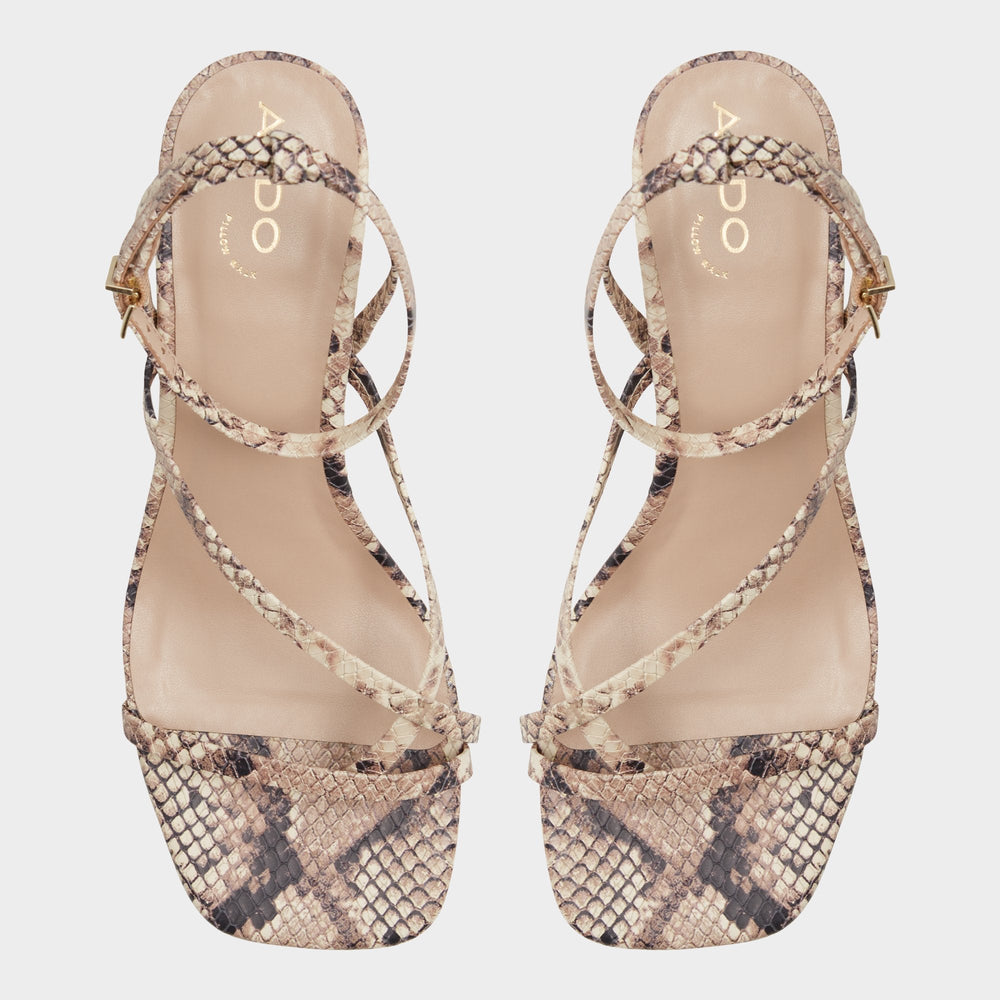 Brown Overflow Adrauder in Brown Overflow 13801090 - Strappy block heeled sandal, Block heel | Aldo