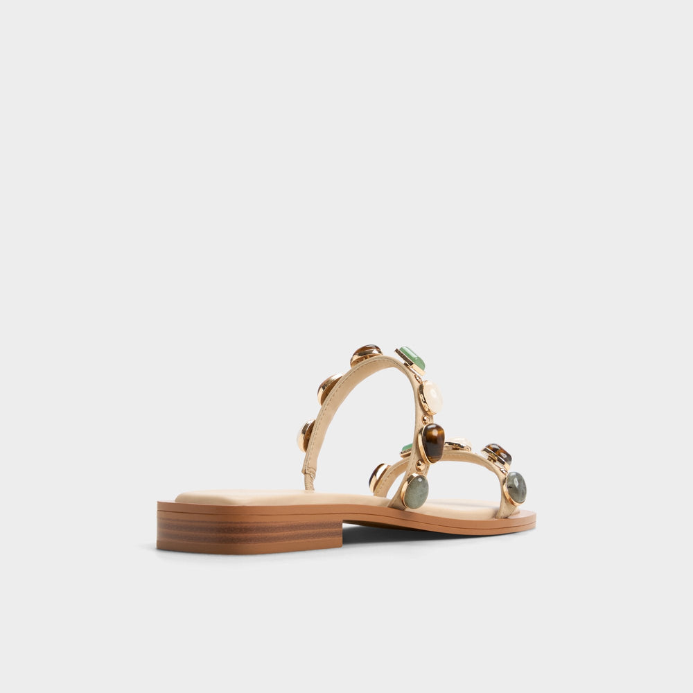 Medium Beige Sapphira Medium Beige Women's Flats - Strappy flat sandal | Aldo
