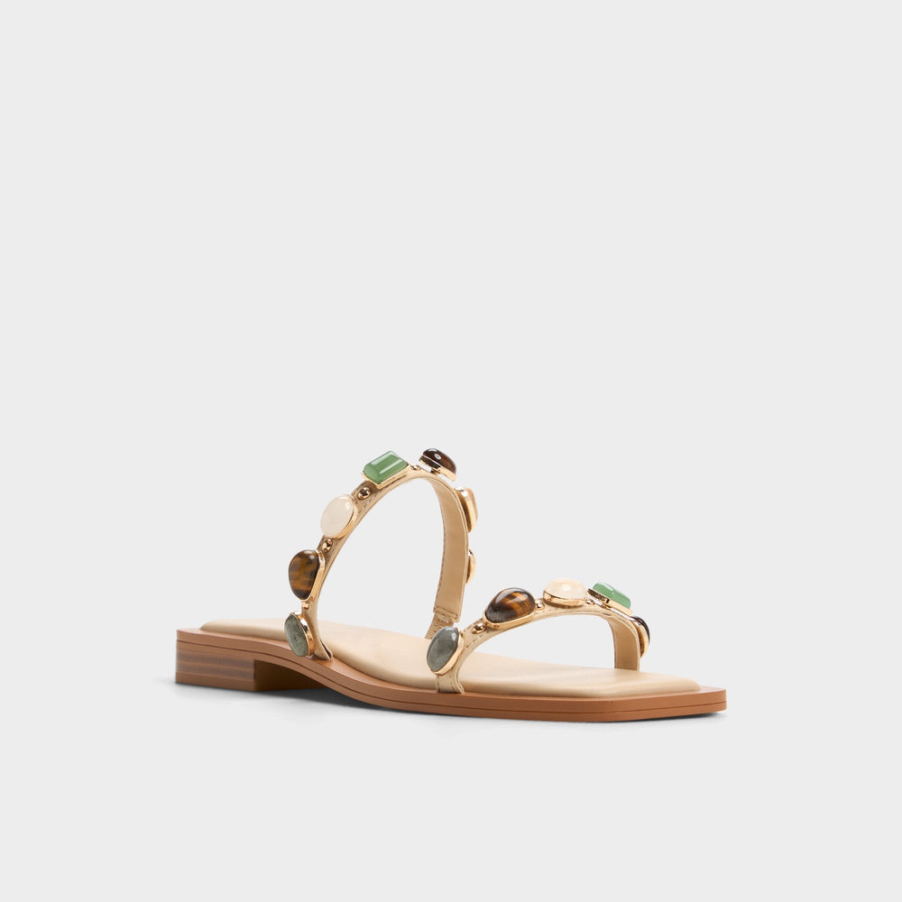 Medium Beige Sapphira Medium Beige Women's Flats - Strappy flat sandal | Aldo