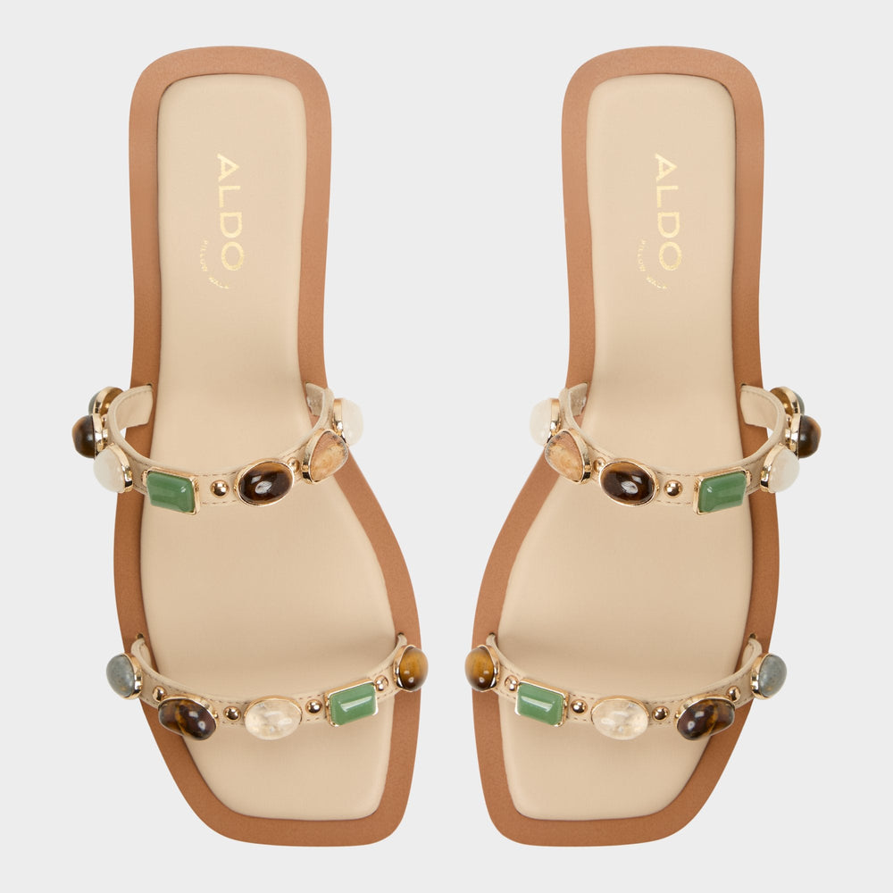 Medium Beige Sapphira Medium Beige Women's Flats - Strappy flat sandal | Aldo
