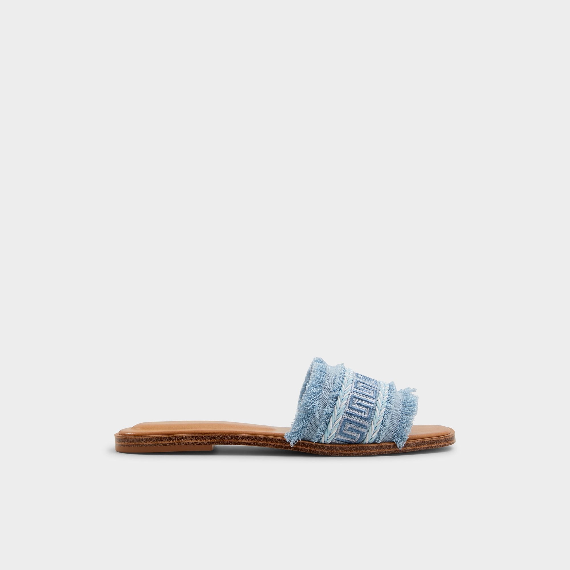 Medium Blue Nalani Medium Blue Women's Flats - Slide sandal | Aldo