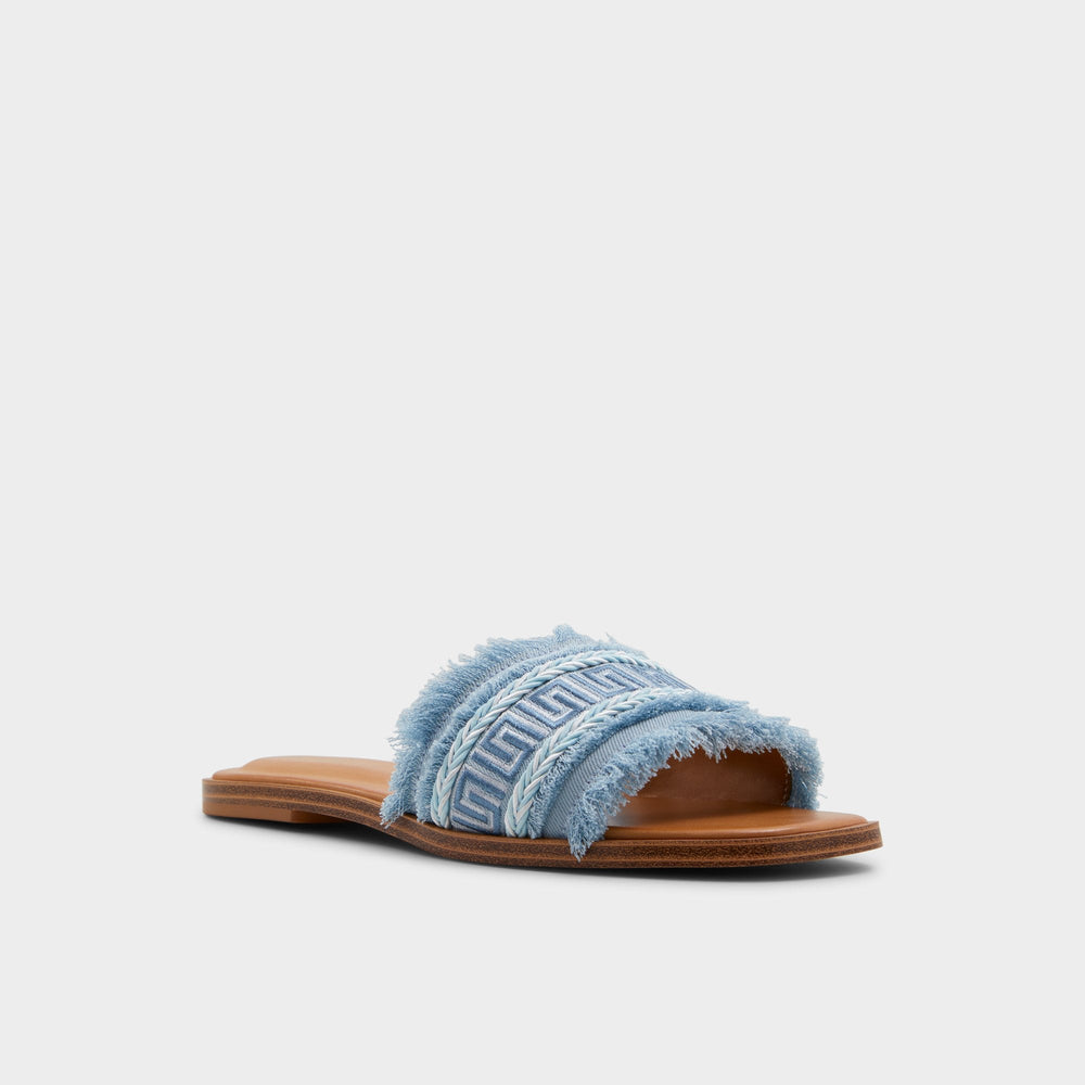 Medium Blue Nalani Medium Blue Women's Flats - Slide sandal | Aldo