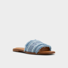 Medium Blue Nalani Medium Blue Women's Flats - Slide sandal | Aldo