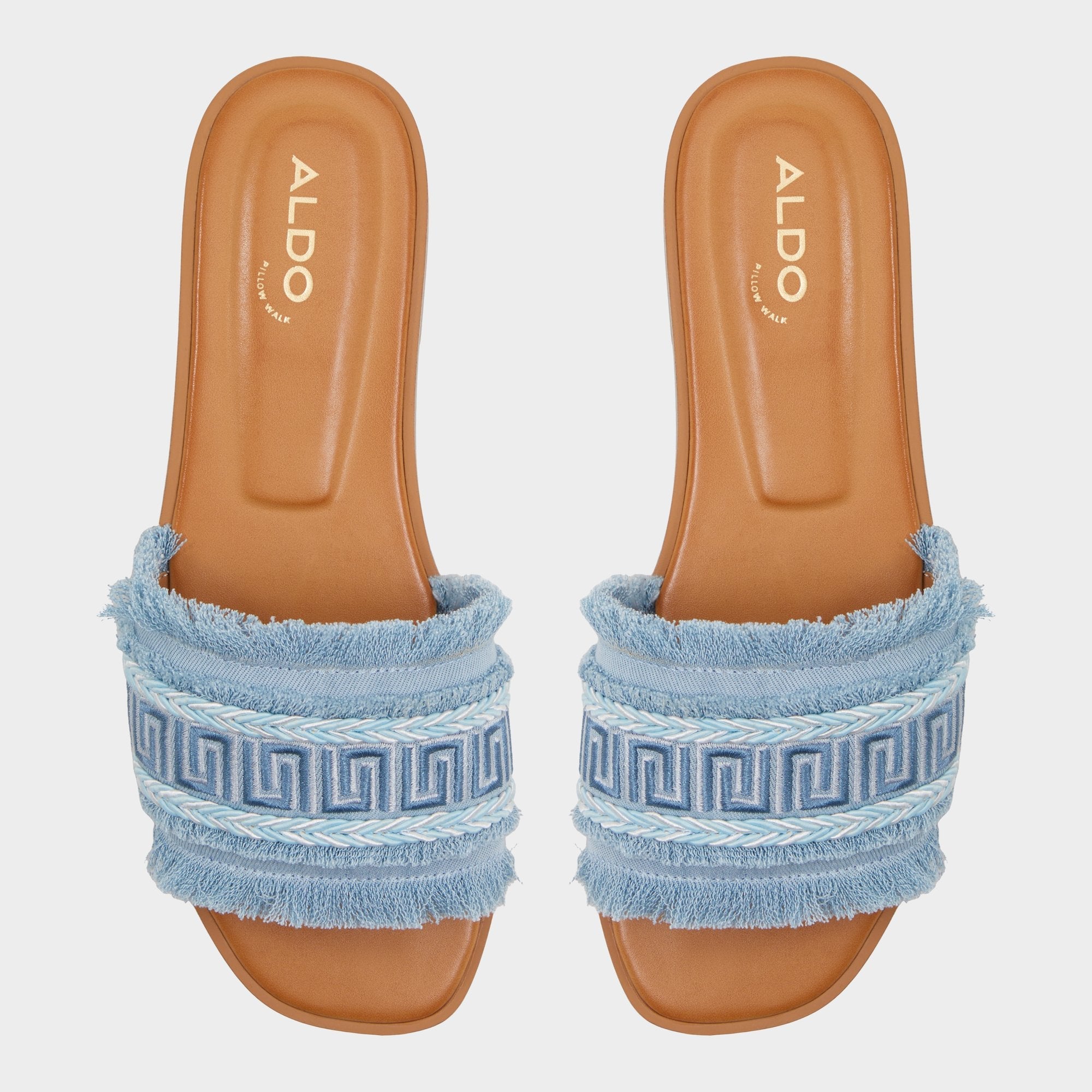 Medium Blue Nalani Medium Blue Women's Flats - Slide sandal | Aldo