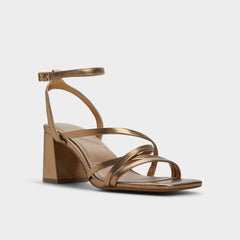 Gold Esther Gold Women's Block heels - Strappy heeled sandal, Block heel | Aldo